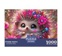 Hedgehog 1000 Pièce Puzzle Jeu ÉduChatif Classique Jigsaw Puzzles Jeu De Défi Unique pour Cadeaux De Voyage, Présent 38x26cm/1000pcs