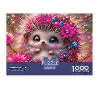 Hedgehog 1000 Pièce Puzzle Jeu ÉduChatif Classique Jigsaw Puzzles Jeu De Défi Unique pour Cadeaux De Voyage, Présent 70x50cm/1000pcs
