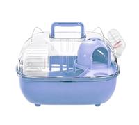 Hedgehog Carrier Cute Transparent Portable Cage with Water Bottle Small Animal Travel Carrier Cage Transparent Pet Habitat with Cat Ear Design Portable Carry Box