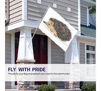 Hedgehog Flag 3x5 FT Cute Animal with Grey Thorns Cartoon Wildlife Outdoor Flags Large Welcome Yard Banners Home Garden Yard Lawn Decor