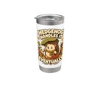 Hedgehog Handles It Eventually hérisson w nd Gobelet isotherme en acier inoxydable double paroi