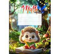 Hedgehog Math Notebook: Graph Paper with 1/2 Inch (1x1cm) Square Grids Book for Elementary School Kids