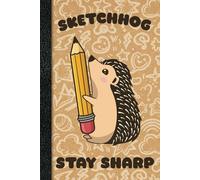 Hedgehog Sketchbook: 6x9 Cute Kawaii, Hedgehog Notebook for Drawing 112 Pages with Hedgehog bottom border, includes belong page. Great for Sketching or journal.