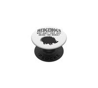 Hedgehog Why Don't They Just Share The haie Funny Pet Lover PopSockets PopGrip Adhésif