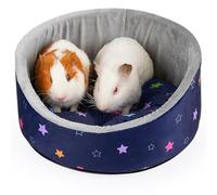 Hedgeink Lit Rond Lavable pour Cochon d’Inde - Nid Douillet en Peluche pour Lapin et Petit Animal avec Coussin Amovible - Panier Confortable pour Chinchilla, Furet, Hamster et Hérisson
