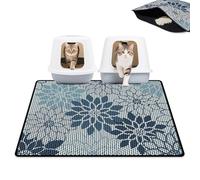 Hedgeink Tapis de litière double couche lavable en machine pour chat, taille M