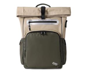 Hedgren Hub Uni-Rucksack für Erwachsene, 1 Stück, Beige/OLIVE, L, Casual