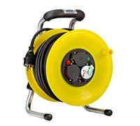 HEDI K1Y30N2TF700 Enrouleur de câble en plastique Primus - Corps jaune - Longueur du câble 30 m - Résistant aux éclaboussures pour une utilisation en extérieur
