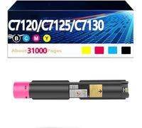 HEDIR Cartouche de Toner Haute capacité C7120 C7125 C7130 (006R01824 006R01825 006R01826 006R01827) Compatible avec l'imprimante Xerox VersaLink C7120 C7125 C7130 avec Puce,M