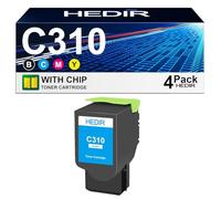 HEDIR Cartouches de Toner compatibles 4 Couleurs C310 C315 Noir 8000 Pages, 5500 Pages pour imprimante Xerox C310dni C310dnim C315dnim 006R04370 006R04371 Cartouches d'encre,C-Large