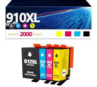 HEDIR Cartouches d'encre de Remplacement 910XL pour Pack combiné de Cartouches d'encre HP 910xl avec imprimante HP OfficeJet Pro 8025e 8015e 8022e 8028e 8035e 8025 8035 8020,Multi Colored