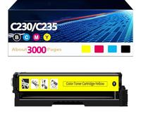 HEDIR Lot de Cartouches de Toner C230 compatibles pour imprimante Xerox C230 C235 3000 Pages Remplacement de Cartouche de Toner 006R04383 006R04384 006R04385 006R04386,Y-3000 Pages