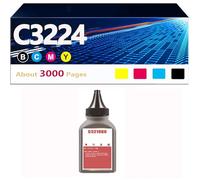 HEDIR Poudre de Recharge de Toner C3224 C3226 pour Lexmark 3224 3326 MC3224adwe MC3326adwe C3224dw MC3224dwe Recharge de Cartouche d'imprimante Laser pour Lexmark C3210K0 C3210C0,BK-3000 Pages