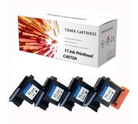HEDIR Remplacement de la tête d'impression, pour tête d'impression d'encre HP 11 C4810A C4811A C4812A C4813A, tête d'impression pour HP Designjet 500 510 800 813 850,4colored
