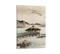 Hedlektio Poster Cottage By The Sea - Impression sur toile - Décoration murale - 60 x 90 cm