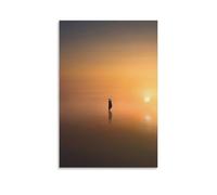 Hedlektio Poster Miroir de la sagesse sur toile - Décoration murale - Cadeau - 60 x 90 cm