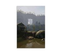 Hedlektio Poster Valley of Giants 14 Ball - Paysages - Impression sur toile - Décoration murale - Cadeau - 40 x 60 cm