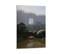 Hedlektio Poster Valley of Giants 14 Ball - Paysages - Impression sur toile - Décoration murale - Cadeau - 50 x 75 cm