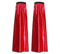 Hedmy 1 Paire Jambières Holographique Brillant Femme Manchon De Jambe Tenue Danse Jazz Latin Tango Disco Carnaval Clubwear Rouge Taille unique