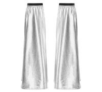 Hedmy 1 Paire Jambières Holographique Brillant Femme Manchon De Jambe Tenue Danse Jazz Latin Tango Disco Carnaval Clubwear Argenté Taille unique