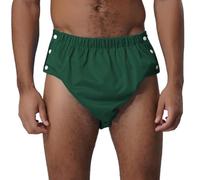 Hedmy Couvre-Couche Adulte Unisexe Imperméable Réutilisable Culotte en Plastique Taille Elastique Anti-Fuite Absorbant Vert XXL