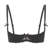 Hedmy Femme Soutien Gorge Push up Sexy Redresse Sein Nu Brassière sous Vêtement Dentelle Ouvert Lingerie Nuisette Corset S-5XL Noir L