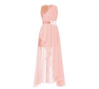 Hedmy Fille Robe d'anniversaire pour Une Soirée Mariage Bal Concours Princesse pour Enfants Robe Fête Formelle Élégante Enfants Robes Fête Rose 13-14 Ans