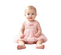Hedmy Fille Robe De Princesse pour Petite Tutu Romper D'Été avec Cravate | Changement Couche Facile,Combinaison En Style Gilet Sans Manches,Romper Pour Bébé Fille Pour Le Cri Gâteau,Streetwear