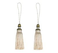 HedongHexi Lot de 2 pompons de 21 cm avec boucles, faits à la main, accessoires de bricolage pour décoration de la maison