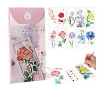 Hedremy Aquarelle Peinture, Livre Aquarelle avec Pinceau et Papier Aquarelle, Cahier Aquarelle, Adapté à la Maison, à l'École, aux Voyages et à la Peinture à l'Aquarelle pour Débutants