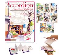 Hedremy Aquarelle Peinture, Livre Aquarelle avec Pinceau et Papier Aquarelle, Cahier Aquarelle, Adapté à la Maison, à l'École, aux Voyages et à la Peinture à l'Aquarelle pour Débutants