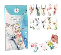 Hedremy Aquarelle Peinture, Livre Aquarelle avec Pinceau et Papier Aquarelle, Cahier Aquarelle, Adapté à la Maison, à l'École, aux Voyages et à la Peinture à l'Aquarelle pour Débutants