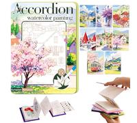 Hedremy Aquarelle Peinture, Livre Aquarelle avec Pinceau et Papier Aquarelle, Cahier Aquarelle, Adapté à la Maison, à l'École, aux Voyages et à la Peinture à l'Aquarelle pour Débutants