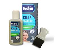 Hedrin Kit shampooing et peigne contre les poux de tête en 5 minutes, testé cliniquement, convient pour adultes et enfants, 100 ml (4 traitements de 25 ml), (anciennement tout-en-un - l'emballage peut