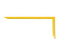 Hedue® équerre de charpentier ZY - Equerre de charpentier jaune avec échelle en mm type A et trous de traçage, 800 mm