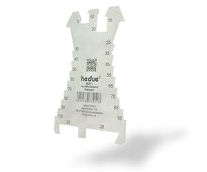 hedue® Gabarit de traçage M211 - Tracette de couvreur et zingueur droite avec 20 butées de 5 à 100 mm, pour joint debout 28/38 mm