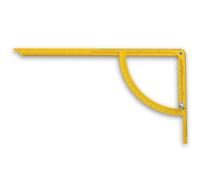 Hedue® Outil de traçage Alpha Classique Jaune - Équerre Alpha pour charpentier, Équerre de traçage & Équerre de précision, Outil de charpentier