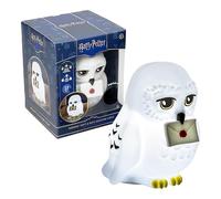 Hedwig lampe en silicone SquishyGlo r, Harry Potter sous licence officielle | Lumière en silicone douce • 3 niveaux de luminosité • Minuterie d’arrêt automatique • USB rechargeable • Cadeau Harry Potter
