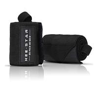 Hee-Star Protege Poignet No Pain No Gain - Sangle Poignet Musculation - Pour Crossfit, Powerlifting, Gymnastique, Halterophilie - Wrist Wraps - Bande Poignet Musculation pour Homme et Femme - 60 CM