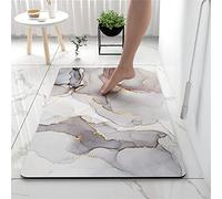 Heeboode Tapis de Bain Absorbant, Tapis de Douche Antidérapant, Tapis de Bain Diatomite, Bath Mat, Tapis de Salle de Bain, Tapis Douche, Tapis Salle de Bain Antidérapant Absorbant Motif d'eau-50x80cm