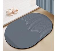 Heeboode Tapis de Bain Absorbant, Tapis de Douche Antidérapant, Tapis de Bain Diatomite, Bath Mat, Tapis de Salle de Bain, Tapis Douche, Tapis Salle de Bain Antidérapant Absorbant Gris brique-40x60cm
