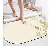 Heeboode Tapis de Bain Antidérapant 40x60cm Tapis Salle de Bain Diatomite, Tapis Super Absorbant Salle de Bain Doux Sèche Rapide, Tapis Pierre Salle de Bain, Tapis Lavable Tapis de Bain Green