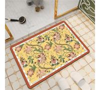 Heeboode Tapis de Bain Antidérapant Absorbant Tapis Salle de Bains, Tapis de Douche Lavable, 80x120cm Tapis de Salle de Bain Tapis Grande Taille, Tapis de Bain Pierre Soft Bathroom Floor Mat, Carré