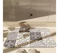 Heeboode Tapis de Bain, Tapis Salle de Bain Absorbant Antidérapant, Tapis de Douche Antidérapant, Tapis de Bain Absorbent, Tapis de Salle de Bain, Tapis Bain, Tapis Diatomite Patterns, 100x150cm