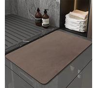 Heeboode Tapis de Bain, Tapis Salle de Bain, Tapis de Bain Antiderapant, Tapis de Douche AntidéRapant, Tapis de Bain Absorbant, 50x80cm Petit Tapis, Tapis Diatomite, Tapis Absorbant Entree, Marron