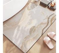 Heeboode Tapis de Bain, Tapis Salle de Bain, Tapis de Bain Antiderapant, Tapis de Douche AntidéRapant, Tapis de Bain Absorbant, 80x150cm Grande Tapis, Tapis Diatomite, Tapis Absorbant Entree, Pierre