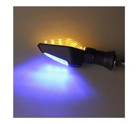 HEEGIN Moto Indicateurs Clignotant Universel 12LED Ambre + Bleu Double Couleur Pour Moto Hors Route, 1 Pièce Clignotants De Moto Garantissent