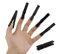 HEEHEE Lot de 24 pinces à linge en bois noir de 7,2 cm - Forte adhérence - Texture en bois naturel durable - Polyvalentes pour travaux manuels, buanderie, suspension de photos (noir, 7,2 x 1 cm)