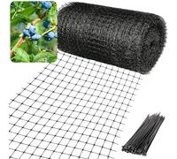 Heekcaa Filet de jardin en maille robuste de 2 m x 10 m - Filet de protection contre les oiseaux pour plantes, légumes, fruits, fleurs - Avec 30 attaches de câble (2 x 10 m)