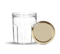 HEEKSE lot de 24 pots et bocaux à confitures en verre-Fabrication française (324mlX24)-Format standard
